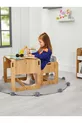 Table et chaise Montessori en bois pour activités et jeux pour enfants de 2 à 4 ans (1 table + 1 chaise)