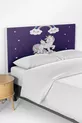Housse de tête de lit pour chambre d'enfant avec motif licorne violet mignon