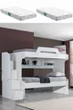 Lits superposés Ranza, Lit superposé Inci 2 pièces - Blanc 2 matelas confort