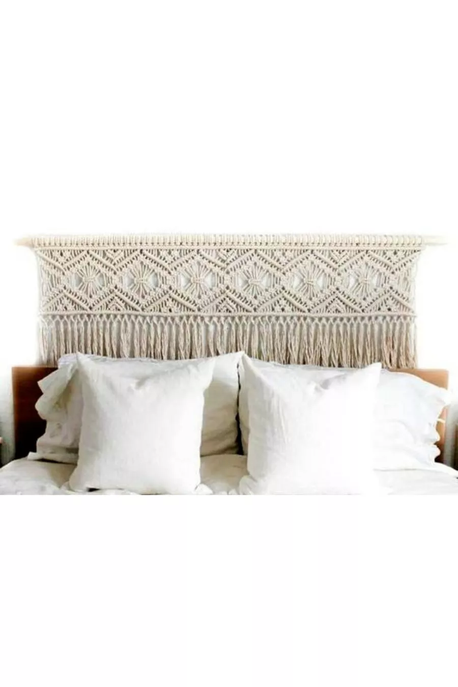 Tête de lit en macramé