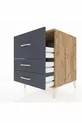 Chevet Kronos 3 tiroirs Pin-Anthracite
