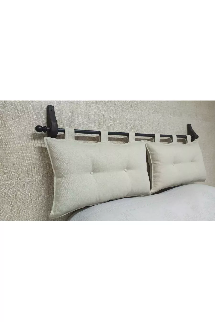 Tête de lit pour lit double avec sommier