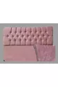 Tête de lit Alc Vénus en velours rose matelassé pour lit double