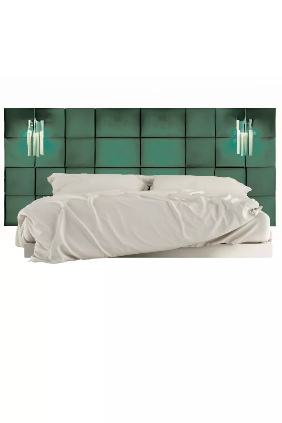 TÊTE DE LIT REMBOURRÉE DÉCORATIVE - PANNEAUX MULTIPLES CM