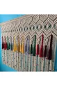 Tête de lit en macramé multicolore