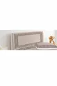 Housse de Tête de Lit Double avec Bord Bicolore et Motif Décoratif