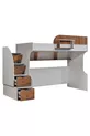 Lits superposés, lits superposés Aura avec lit, armoire à 3 portes + 2 matelas Comfort