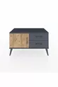 Commode Hyperion à une étagère, 2 tiroirs et une porte, Anthracite-Sapin/Anthracite