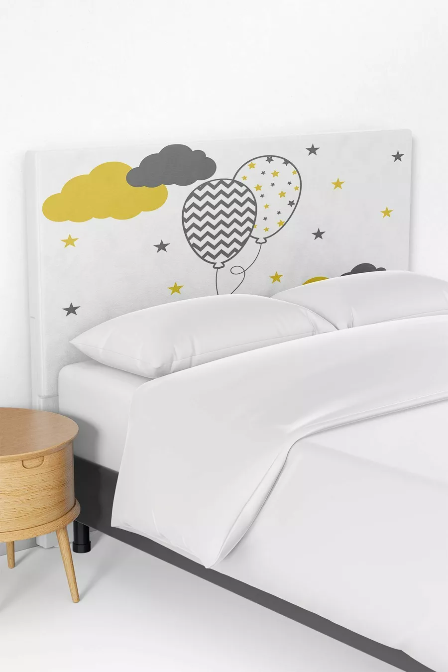 Housse de tête de lit avec motif de ballons pour chambre d'enfant