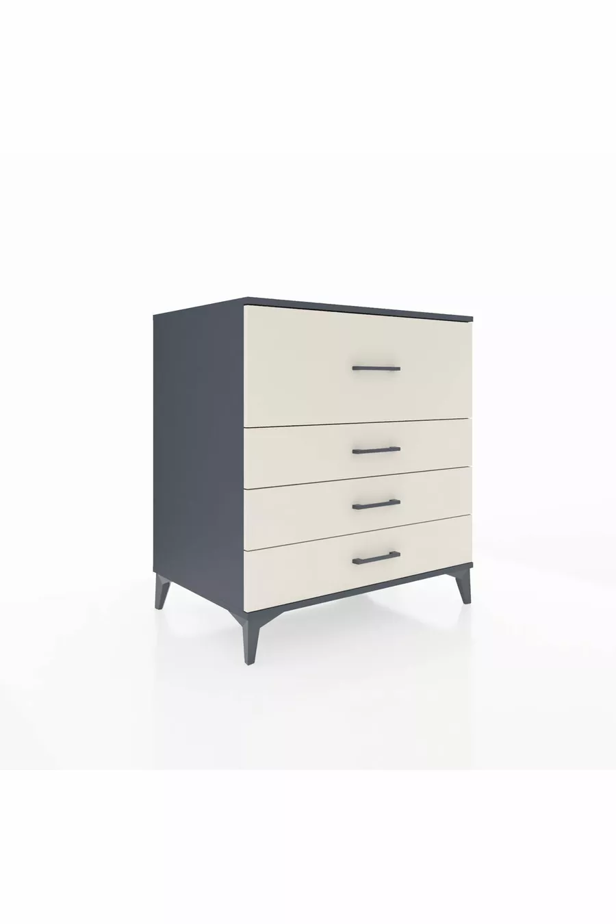 Commode Kronos 4 tiroirs Anthracite-Pierre de lune