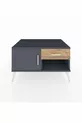 Commode Kronos avec une seule étagère, un tiroir et une porte, Anthracite-Anthracite/Pin