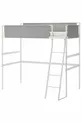 Lits superposés, blanc-gris clair, cm, simple sans table