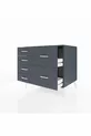 Commode Kronos 6 tiroirs Anthracite-Anthracite