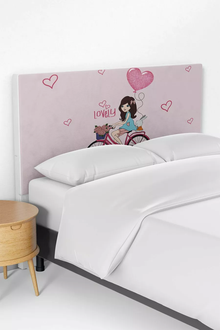 Joli 2 housses de tête de lit pour lit d'enfant avec motif de vélo