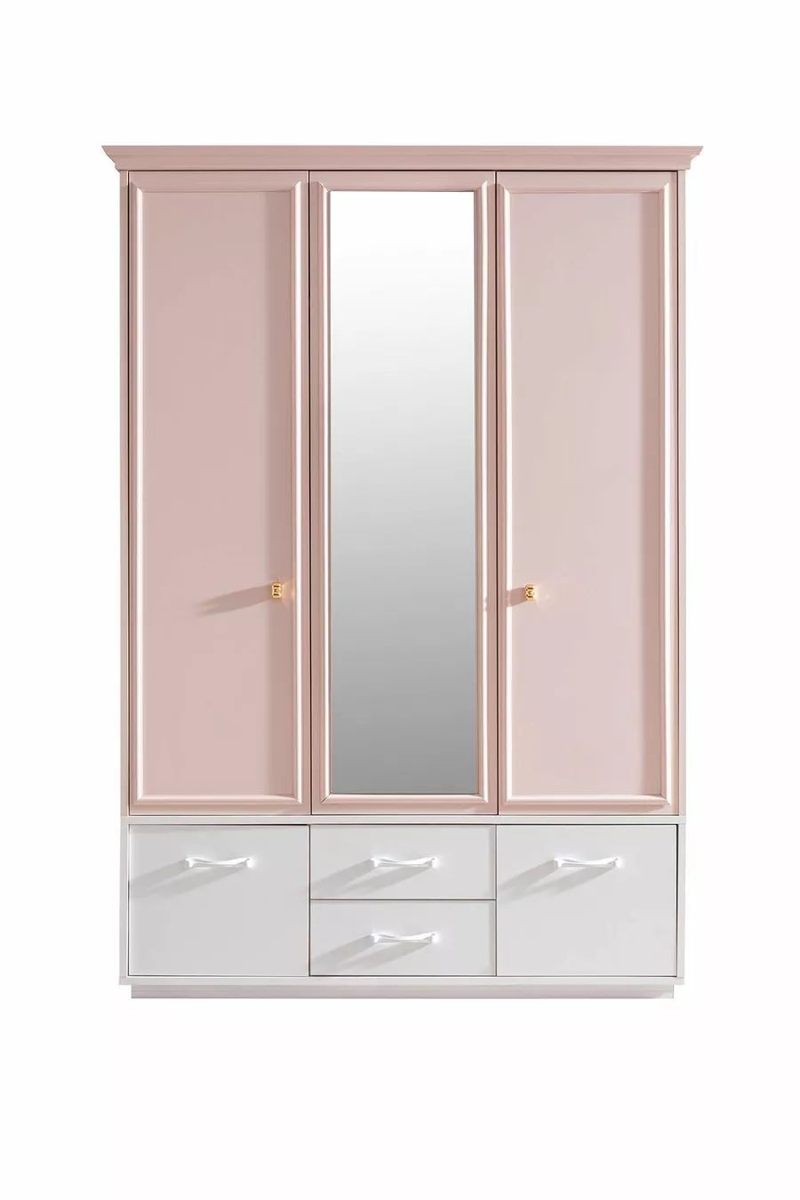 Chambre d'enfant Rosa - Armoire 3 portes, Lit, Table de chevet
