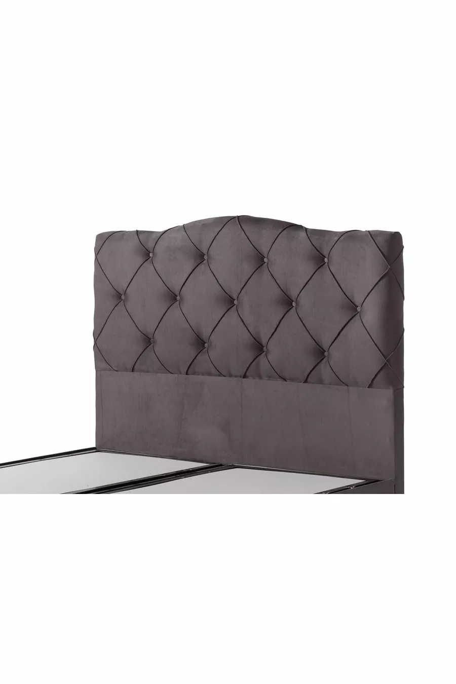 Tête de lit Deluxe double en tissu gris cm