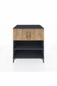 Commode Kronos 3 étagères 2 portes Anthracite-Sapin