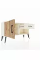Commode Arges avec une étagère, un tiroir et une porte, coloris Pierre de Lune-Pin/Pierre de Lune
