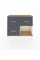 Commode Arges 3 tiroirs Pierre de lune-Sapin/Anthracite