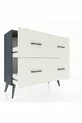 Commode Arges 4 tiroirs Anthracite-Anthracite/Gris quartz