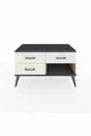 Commode Hyperion 3 tiroirs Pin-Anthracite/Gris pierre