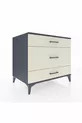 Commode Kronos 3 tiroirs Anthracite-Pierre de lune