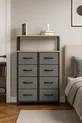 Commode à 2 étagères et 8 tiroirs pour chambre à coucher ou chambre d'enfant, organiseur en cuir avec tiroirs