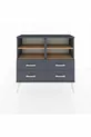 Commode Arges 4 étagères 4 tiroirs Anthracite-Sapin/Anthracite