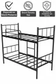 Lits superposés Tekno compatibles avec matelas, métal noir détachable