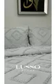 Housse de lit scandinave Jasmine pour lit double  et 2 oreillers argent gris