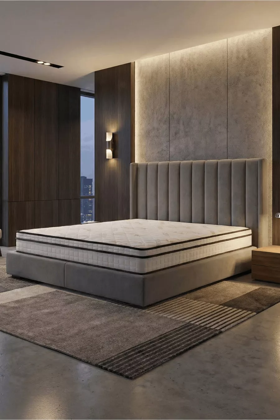 Matelas Orthopédique Complet en Bambou avec Ressorts Supplémentaires  cm Options de Taille Personnalisée