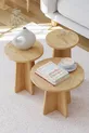 Table gigogne 3 pièces Mantar style scandinave - Chêne saphir