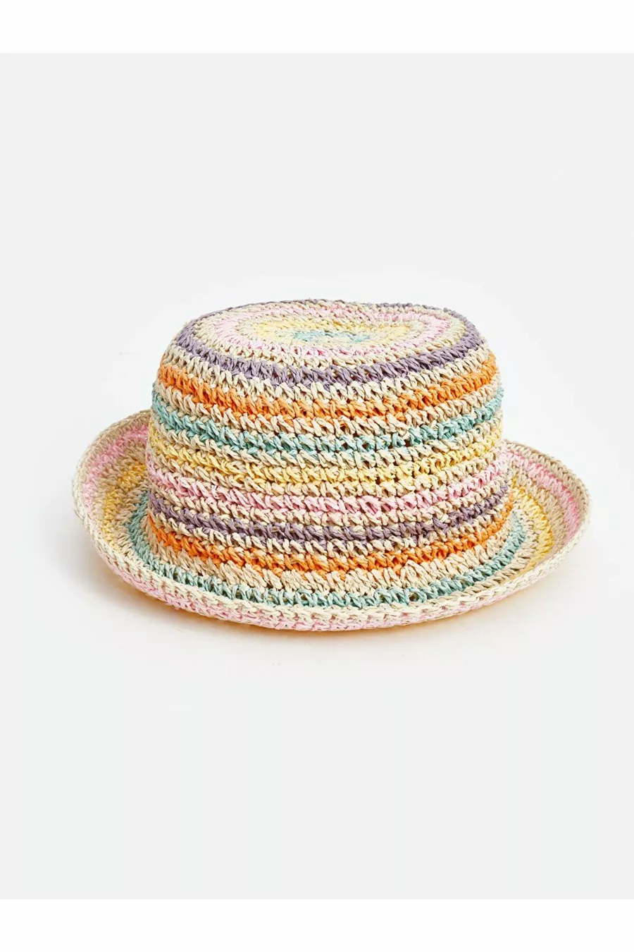 Chapeau Fédora pour Fille en Paille Mélangée
