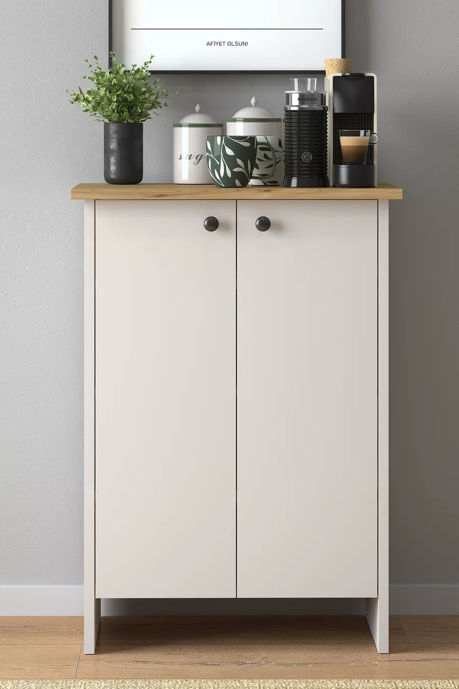Coin Café Midi Sole Armoire de Cuisine Multifonction