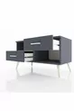 Commode Hyperion à une étagère et 2 tiroirs Anthracite-Sapin/Anthracite