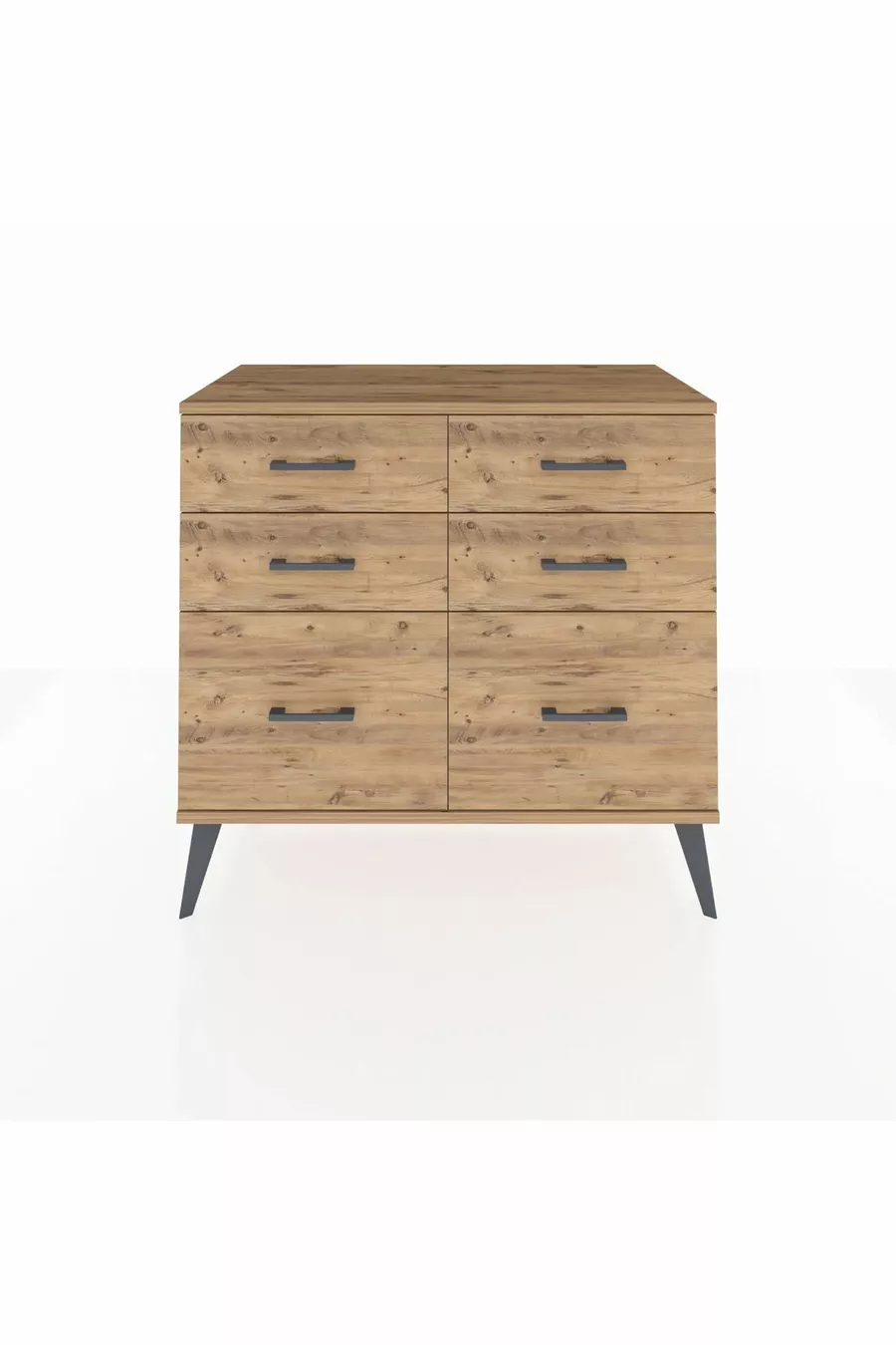 Commode Hyperion 6 tiroirs Pierre de lune-Sapin