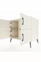 Commode Kronos 2 étagères 4 portes Pierre de lune/Pierre de lune/Pin