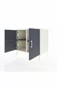 Commode Kronos 2 étagères 3 portes Pierre de lune-Anthracite