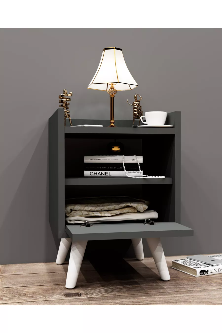 Chevet Dani, MDF, Chevet, Installation Facile, Chevet en MDF
