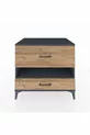 Commode Kronos à une étagère et deux tiroirs Anthracite-Pin