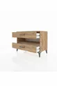 Commode Hyperion à une étagère et 2 tiroirs en pin-pin