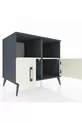 Commode Kronos 2 étagères 2 portes Anthracite-Pierre de lune