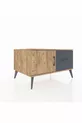 Commode Kronos avec une seule étagère, un tiroir et une porte, pin-pine/antracite