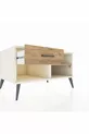 Commode Kronos à une étagère et un tiroir, Pierre de lune-Pin