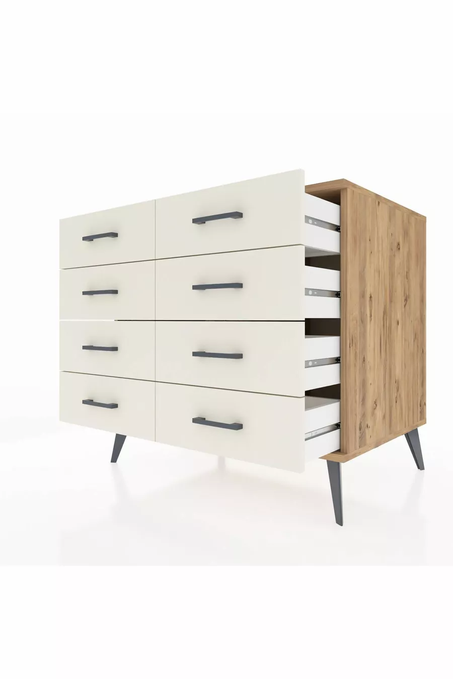 Commode Kronos 8 tiroirs Pin-Pin / Pierre de Lune