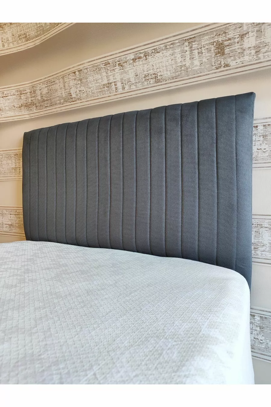 Housse de tête de lit en lin Sonne Keten Baza  Cm Anthracite