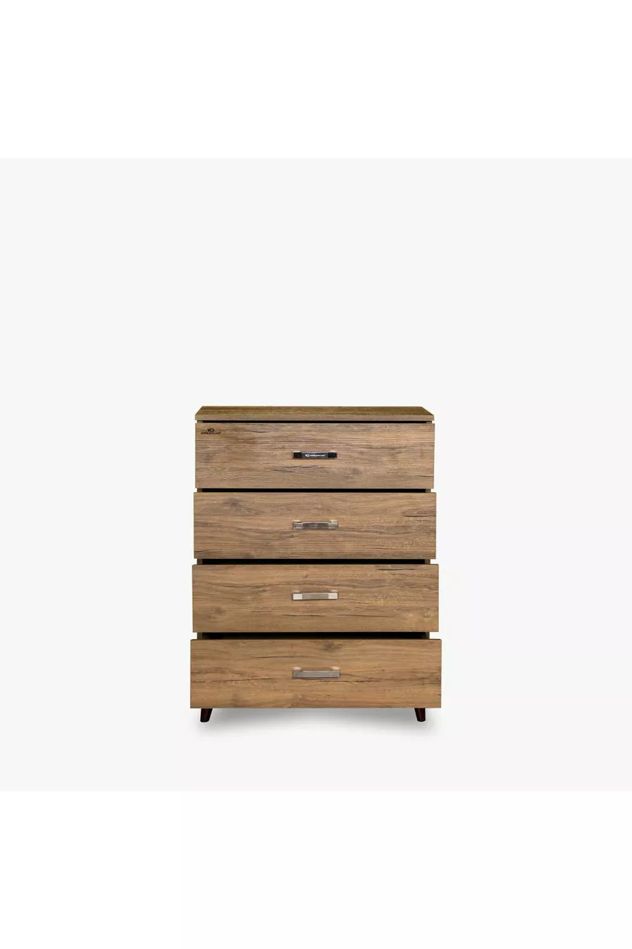 Commode à tiroirs profondeur multi-usages en contreplaqué couleur chêne clair, boîte de livraison faite à la main