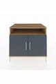Commode Kronos 2 étagères 2 portes Pin-Anthracite