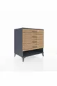 Commode Kronos 4 tiroirs Anthracite-Pin