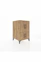 Table de chevet Kronos avec 2 étagères et 4 portes, pin-pin